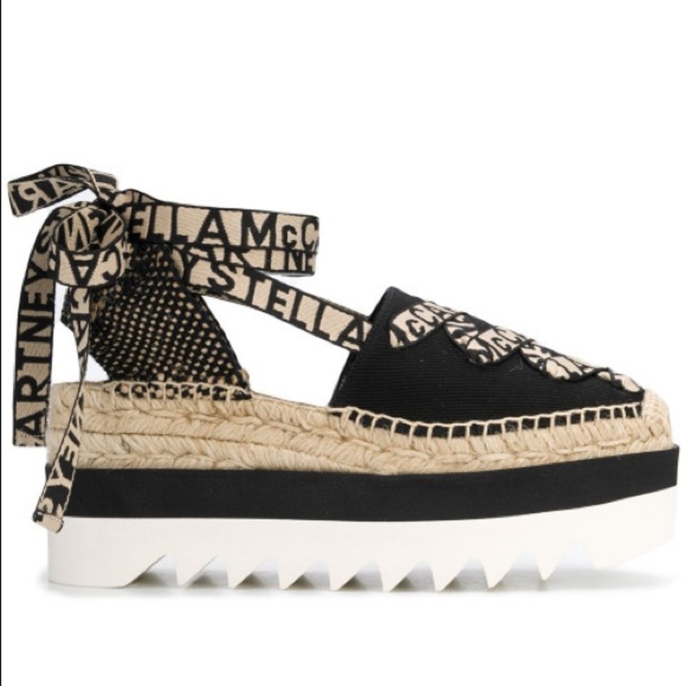 Stella McCartney Gaia Canvas Platform Espadrilles